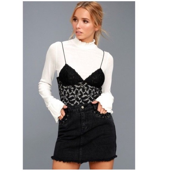 Honey Punch Sky Full Of Stars Denim Mini Skirt - Picture 4 of 4